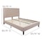 Flash Furniture Roxbury Queen Platform Bed, Beige SL-BK5-Q-B-GG - alternate 3